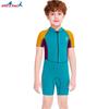 Kids 2.5mm Neoprene Wetsuit Boys Short Sleeve Full Body Warm Swimming Suit Snorkeling Diving