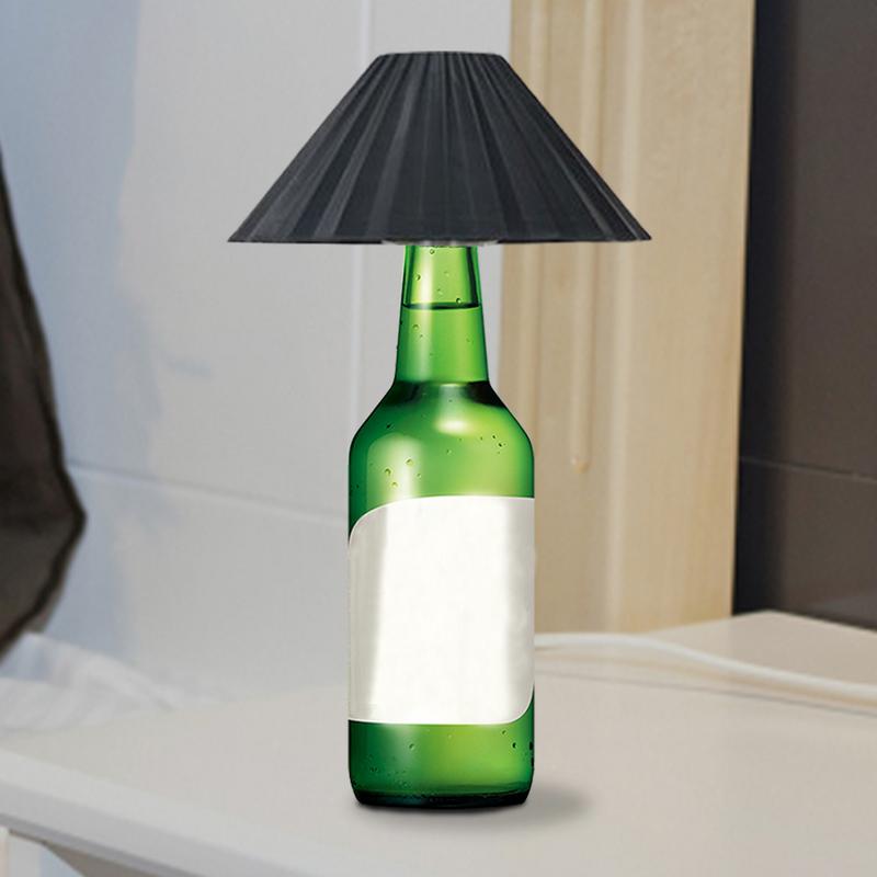 Wireless Bottle Table Lamp Touch Control of 3 Colors and Stepless Dimming Night Lamp Suitable for Bar Wine Bottles Desk Lights