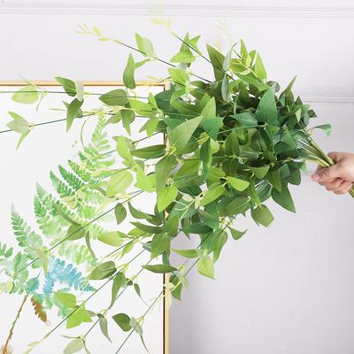 Simulated Feel Leaf Clematis False Leaf Flower Arrangement Plant Wall Accessories Plastic Simulated Flower Green Plant