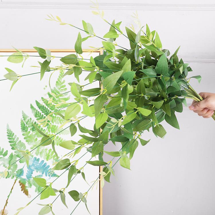 Simulated feel leaf clematis false leaf flower arrangement plant wall accessories plastic simulated flower green plant