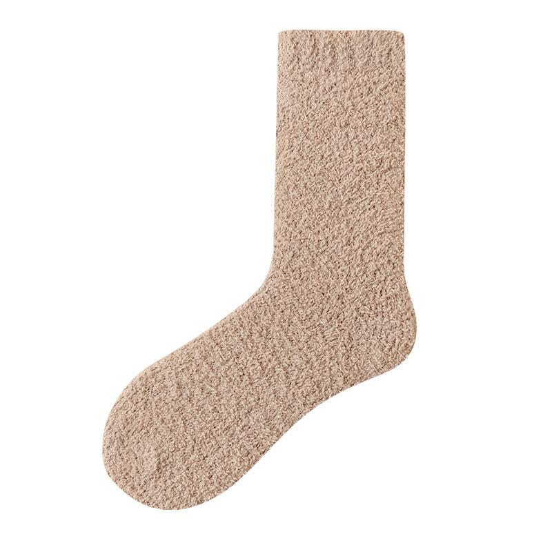 Female Autumn and Winter Keep Warm Do Not Hold Feet Do Not Drop Hair Moon Son Home Sleep Tube Socks