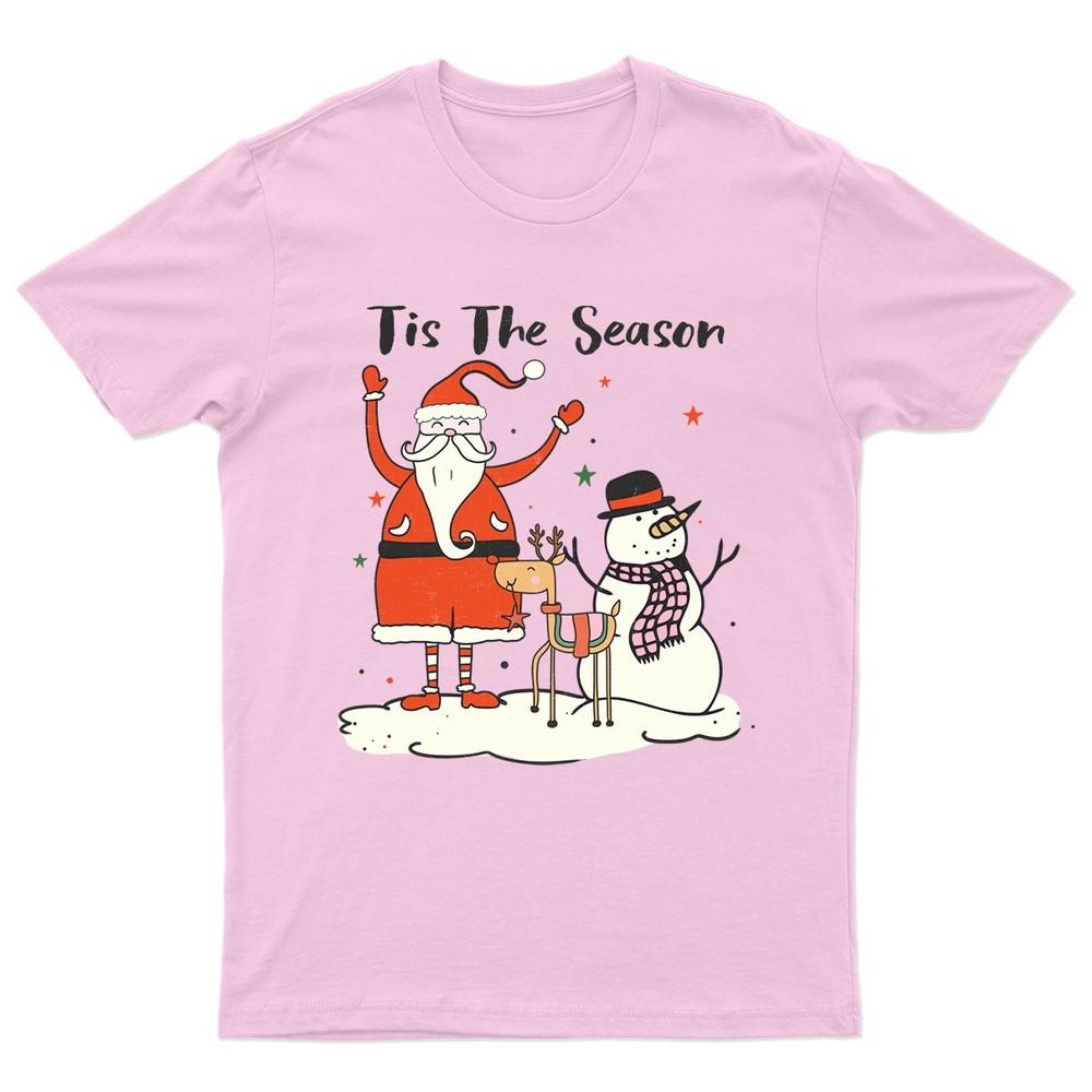 Tis The Season Santa TShirt Unisex Gift Retro Seasonal Funny Xmas Unisexs