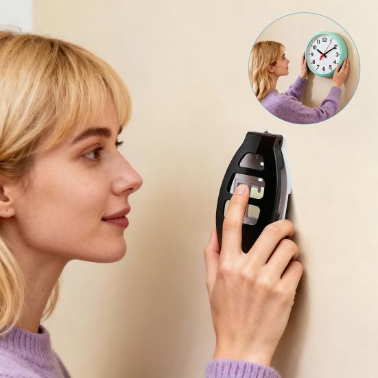 Picture Hanging Tool with Level, Magnetic Alignment Ruler for Frames & Mirrors, Wall-Friendly DIY