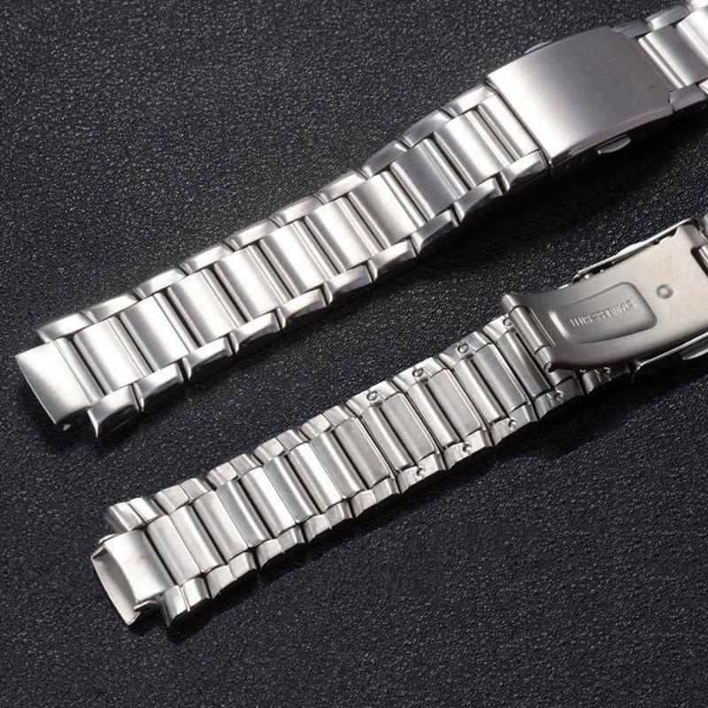 EF-316 Konvexes Stahl Uhrenarmband für Casio EF316 EF 316 Uhrenzubehör Erhöhter Stahl 22x13mm Herren Armband Armband