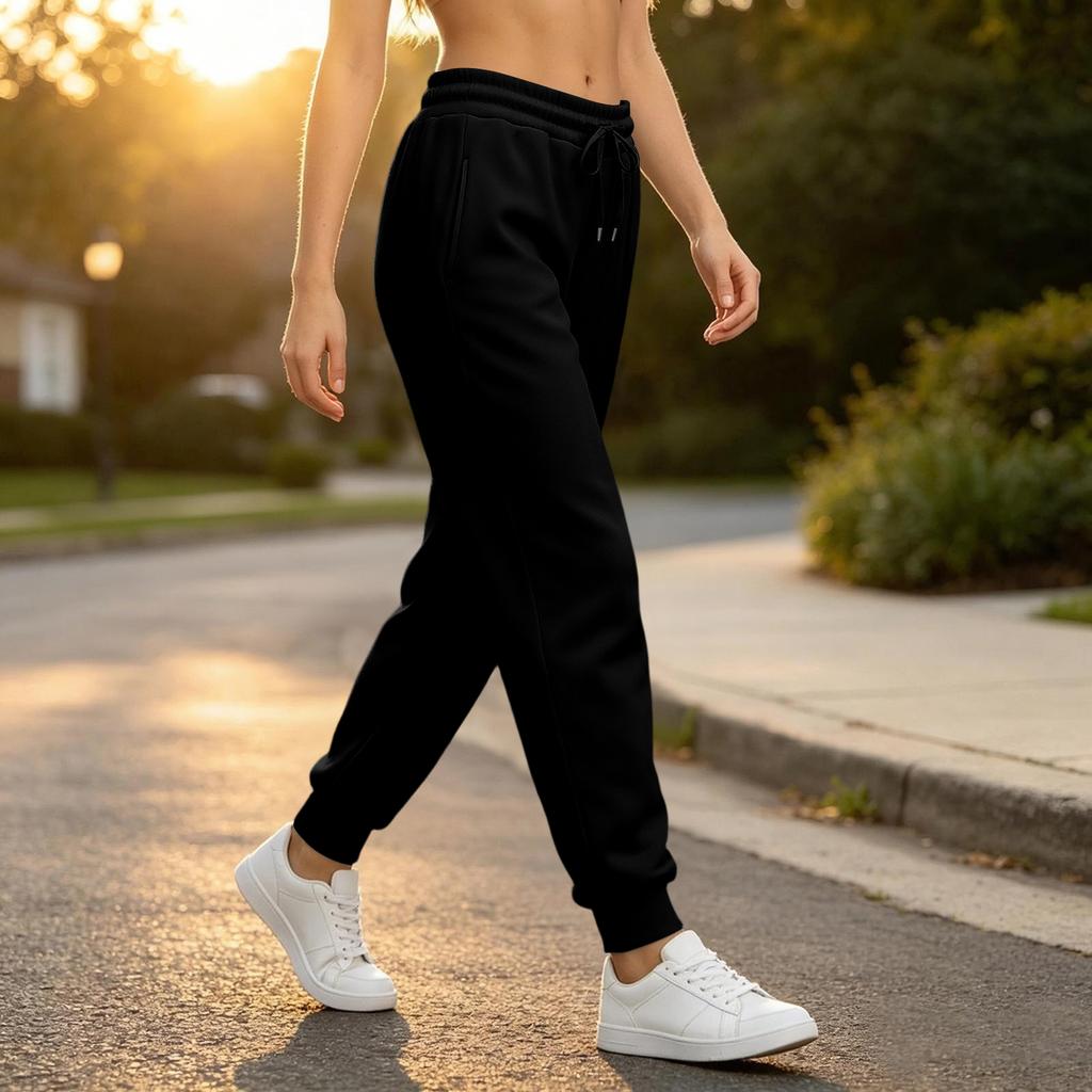 Women's Casual Color Drawstring Sweatpants with Pockets for Everyday Wear