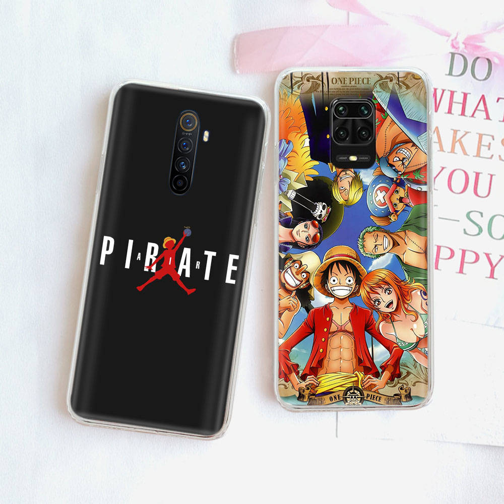 JW59 One Piece Anime Transparent Case for Samsung A04 A14 A23 M33 M53 Realme 10 9 C35 C55 VIVO Y02 X80 Infinix Hot 30 Note 11 Tecno Spark 8P Pro