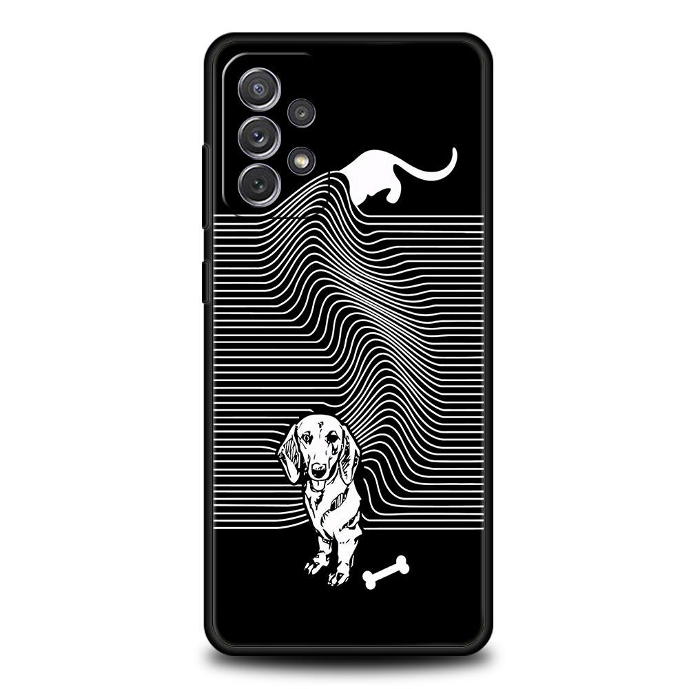 Dachshund Sausage Dog Phone Case for Samsung A17 A13 A15 A25 A35 A51 A55 A71 A21S A11 A31 A41 A23 A53 A73 5G A03S A05s Cover