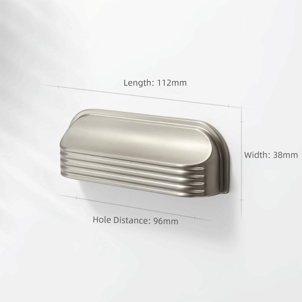 Zinc Alloy Material Drawer Pulls Curved Edges Design Drawer Handles Kitchen Cabinets