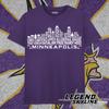 Minnesota Football Greatest Of All Time Team Legends, Minneapolis City Skyline Shirt and Kids Tshirt