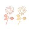 Exquisite Rose Flower Bookmark Metal Page Marker for Book Lovers Art Craft Gifts Home Office School Gold Rose Gold Color