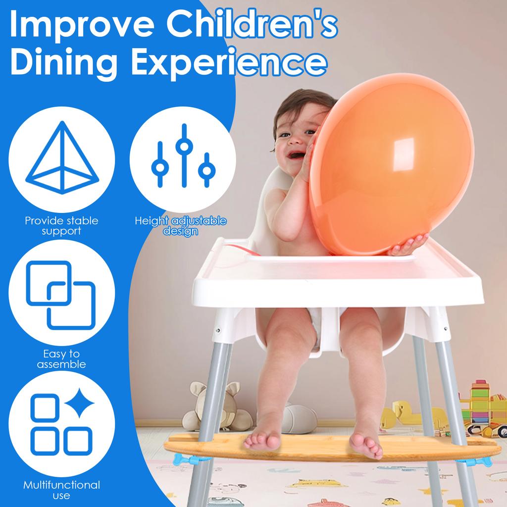 Baby High Chair Footrest Wooden Infant Seat Foot Rest Non-slip Stable for Dining Baby Adjustable Highchair Kids Furniture