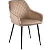 Upholstered Chair Rello Velvet Beige