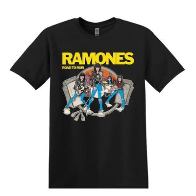 Ramones Road To Ruin Black Unisex Punk Rock Band T-Shirt