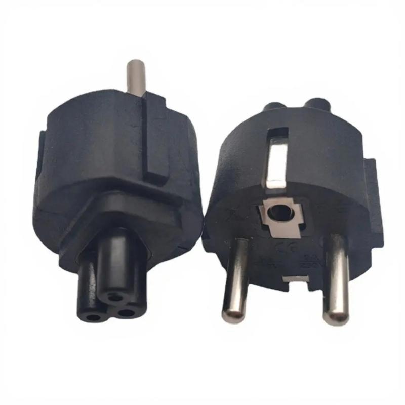 

Quality C5 Connectors Eu4.8mm Male to IEC320 C5 Female Adapter For Notebook Chargers With Overloads Protections Portable чёрный