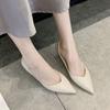 Pointed High Heels Solid Color Single Shoes