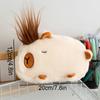 Cute Capybara Plush Pencil Case Large Capacity Spiky Hair Zipper Pen Pouch For Teens Students School Travel Makeup Storage Bag