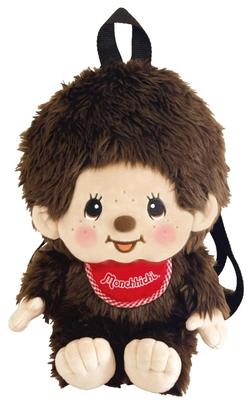 Unique Monchhichi Plush W22 D20 H32 Backpack, Monchhichi-kun, Size Approx. MC-0007BY
