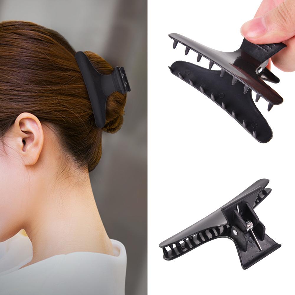 

2 шт./набор профессиональных салонных черных бабочка для волос, зажимы для секций, пластиковые шпильки для дизайна прически 2pcs чёрный