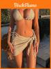 Classic Solid Color Bikini Set With Polyester And Spandex For Swimming Water Sports Women