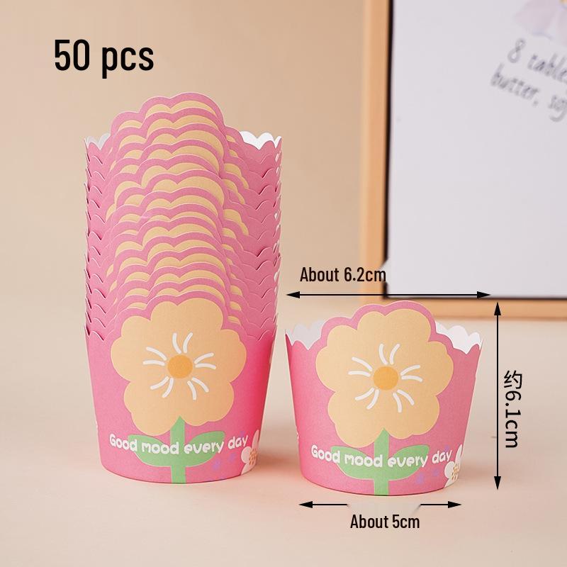 50 Hochtemperatur-Beständige Kraftpapier Muffin- & Chiffon-Kuchenförmchen - Lebensmittelqualität, Einweg, Runde Backförmchen