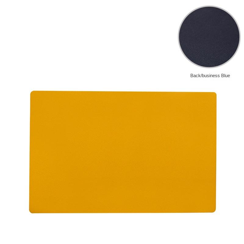 Double-Sided Solid Color PU Leather Placemat Waterproof Oil-Proof Disposable Western-Style Placemat Solid Color Household PVC Anti-Scald Placemat