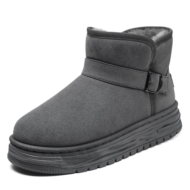Large size winter high-top velvet thickened warm bread cotton shoes fur integrated snow boots