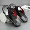 Large size slippers men's summer wear 2025 new beach shoes men's pinch sandals thick-soled non-slip flip-flops