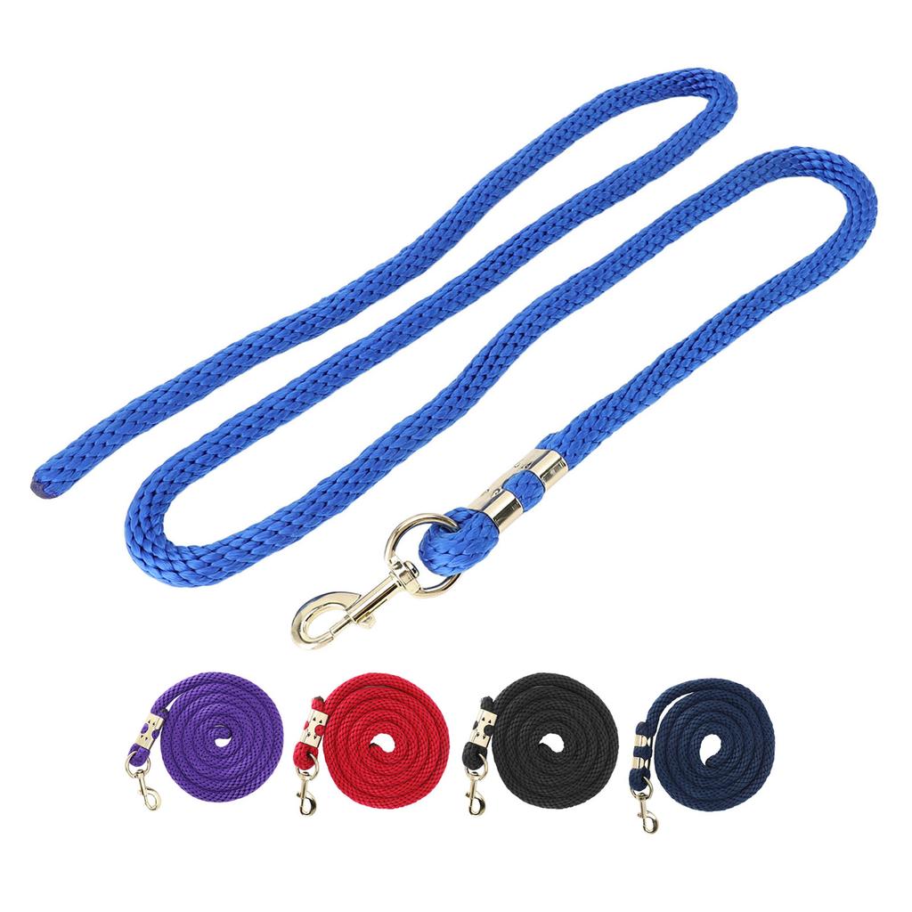2m Horse Lunge Line Anti Breakage Rope Anti Slip Grip Horse Training Rope with Hook for Walking Hand