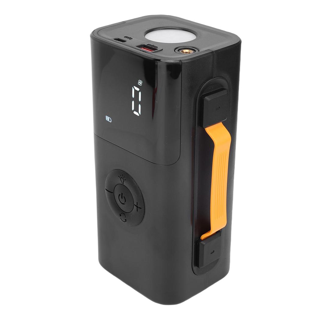 Car Battery Jump Starter 10,000mAh 3 LED Light Modes 2 USB Output Built in Air Compressor Portable Car Jump Starter