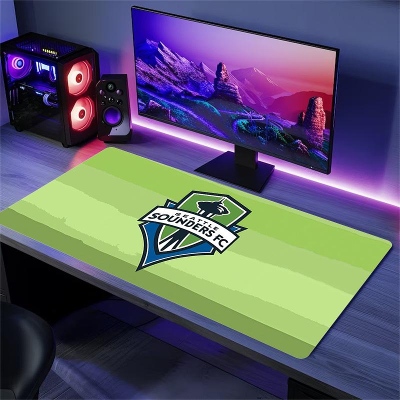 Seattle Sounders FC Print  Cushion Non-slip Laptop Tablet Big Mousepad XXL Mat Mini PC Playmat With Lock edge