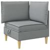 Modular Sofa Set with Storage Space 5 Pcs Light Grey Fabric