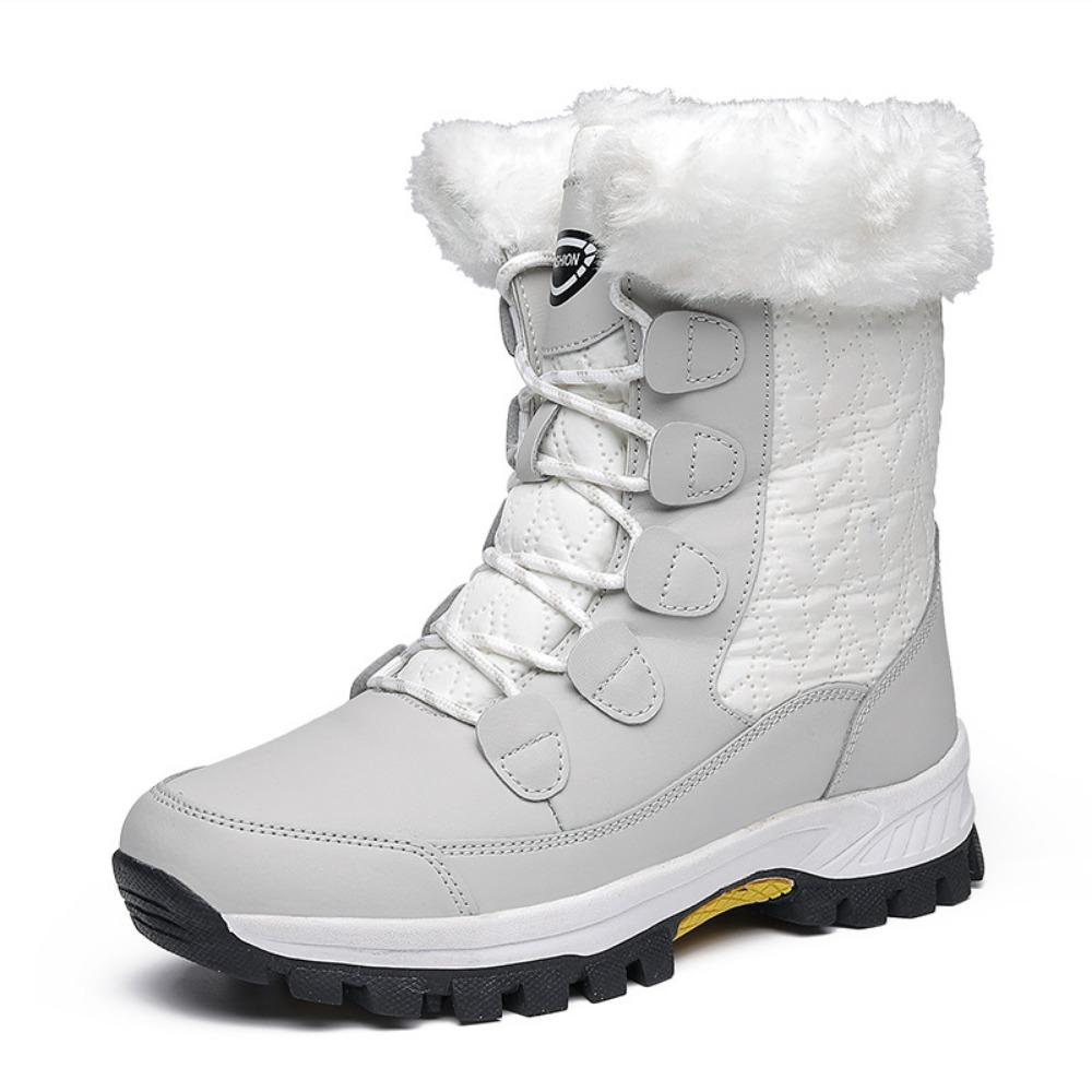 Mid Tube Front Zipper Cold Resistant and Warm Cotton Boots and Shoes