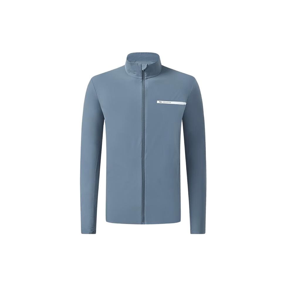 Fila Solid Color Stand Collar Knitted Sports Jacket Men Jackets Blue A11M321507F-DB
