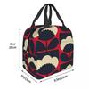 Orla Kiely Flower Scandinavian Geometric Style Insulated Lunch Bags for Camping Travel Waterproof Cooler Thermal Lunch Box