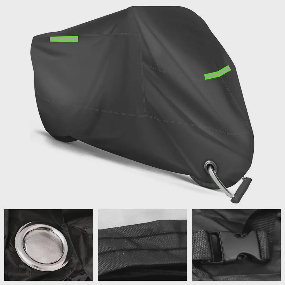 All-Season Waterproof Motorcycle Sunscreen Cover for 96.5" Bikes