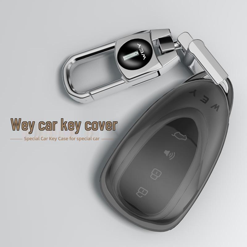 Modrý kryt klíče Blue Mountain pro modely Great Wall Wey Mocha a Latte 2023 - Taška na klíč od vozu s novou energií a přezka