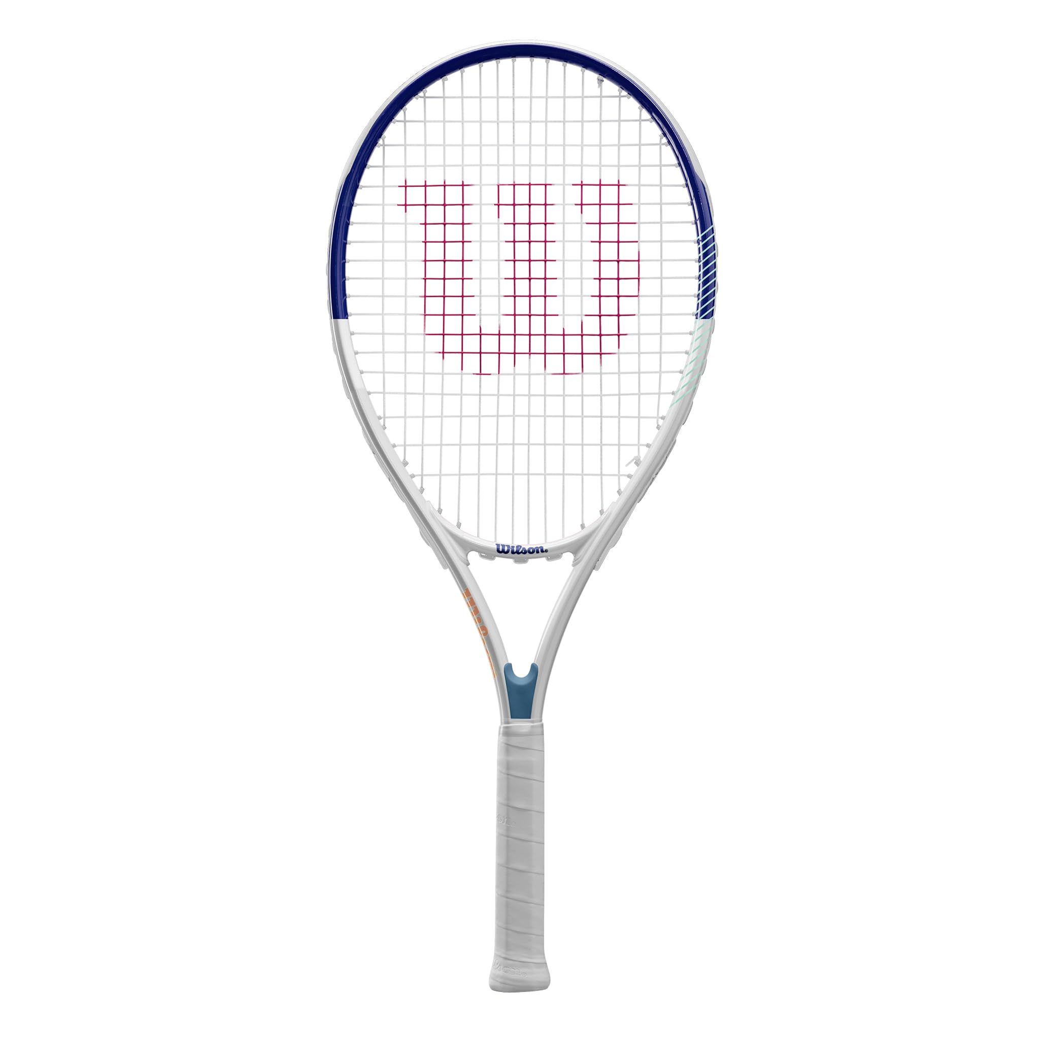 

Жесткая теннисная ракетка Wilson Roland Garros Elite Adult Grip Size 2, белая x синяя WR148610U2 [обтянутая кожей]