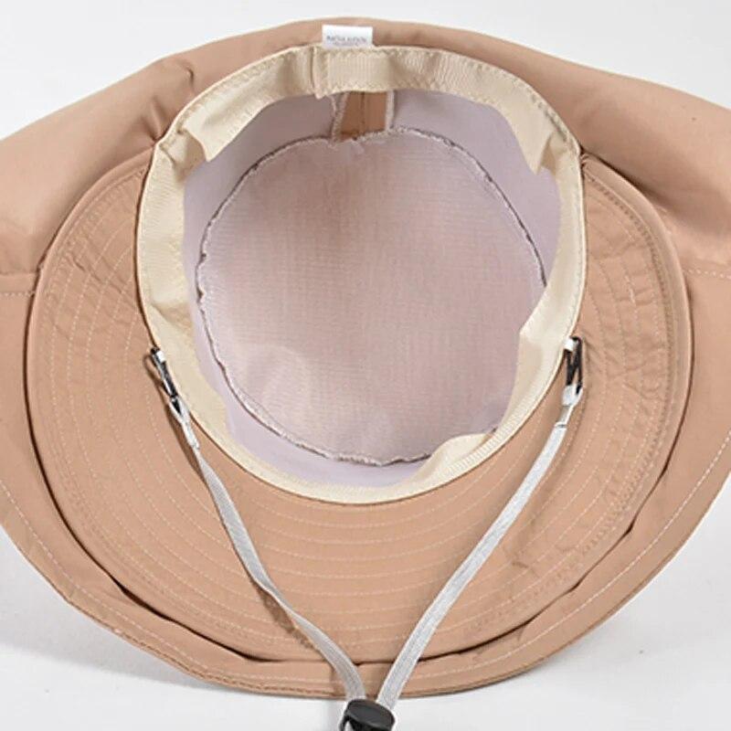 Xinbaoguan 100% Polyester 8062 Summer Outdoor Sunshade Hat, Horsetail Hole Folding Face Shading, WOMEN'S Fisherman Hat