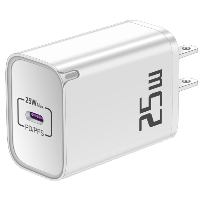 Quickly Charge 25W USB C Charger Type C PD Wall Charger for Fast Charging Travel Friendly Wall Plugs AC100-240 V 50-60Hz