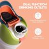 Thermos Cup Lid, Sealed Leak-proof Plastic Double Drinking Lid, Outdoor Portable Handle Fruit Cup Lid, Pink.