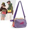 Color Block Crossbody Bag with Mountain Print Design Lightweight Shoulder Bag for Outdoor and Daily Use