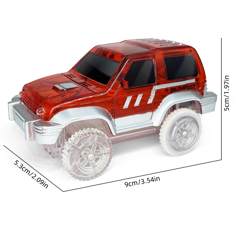 

Track Car Special Magnetic Building blocks Tiles Accessories, Electric Glowing Vehicle Set with Jeep Police Car Children s Toys
