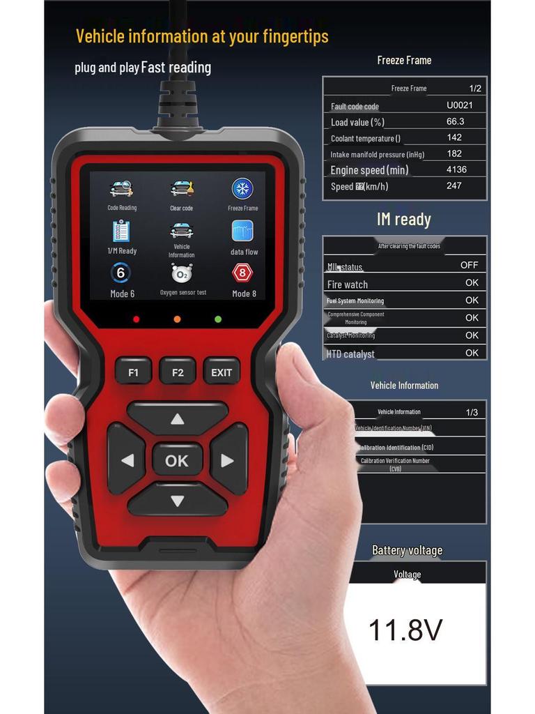 V519 OBD2 ELM327 Car Diagnostic Scanner and Code Reader