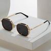 Metallic Punk Style new European and American Hexagonal Fashionable Men's and Women's Sunglasses