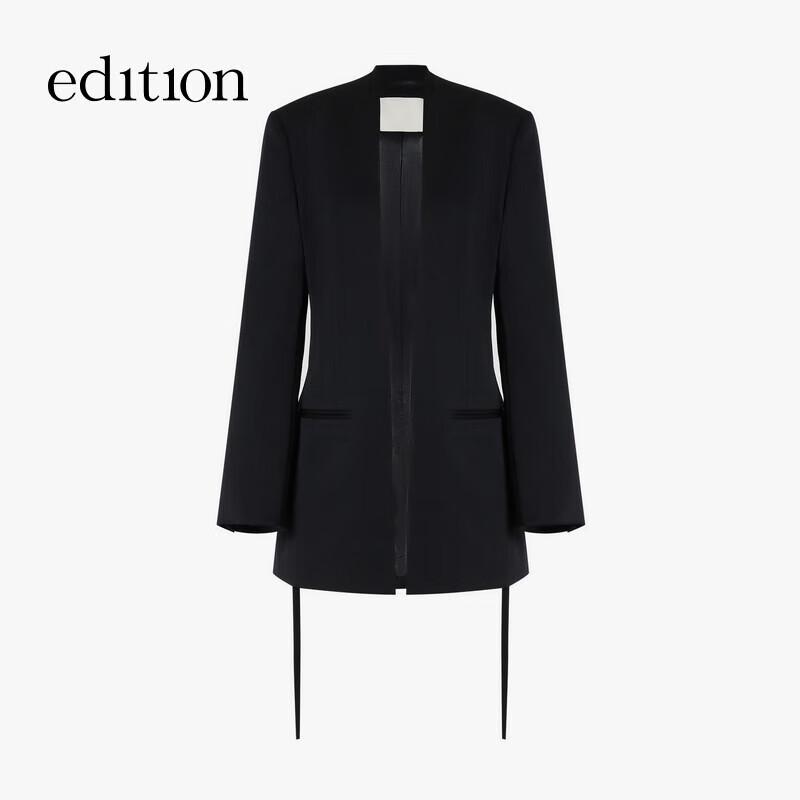 Edition Women's Collarless Tie-Waist Blazer