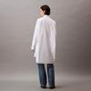 Calvin Klein Ss25 Cotton Loose Minimalist Long Sleeve Dress Women Dresses Moonlight-White 47AB001