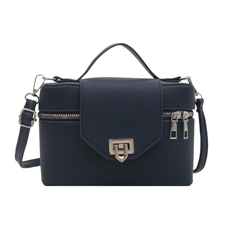 Summer New Retro Trend Lock Versatile Shoulder Messenger Bag High-end Box Small Square Bag Handbag