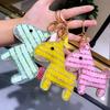 Cute Horse Keychain With Czech Rhinestones For Gift Giving And Fashion Accessory