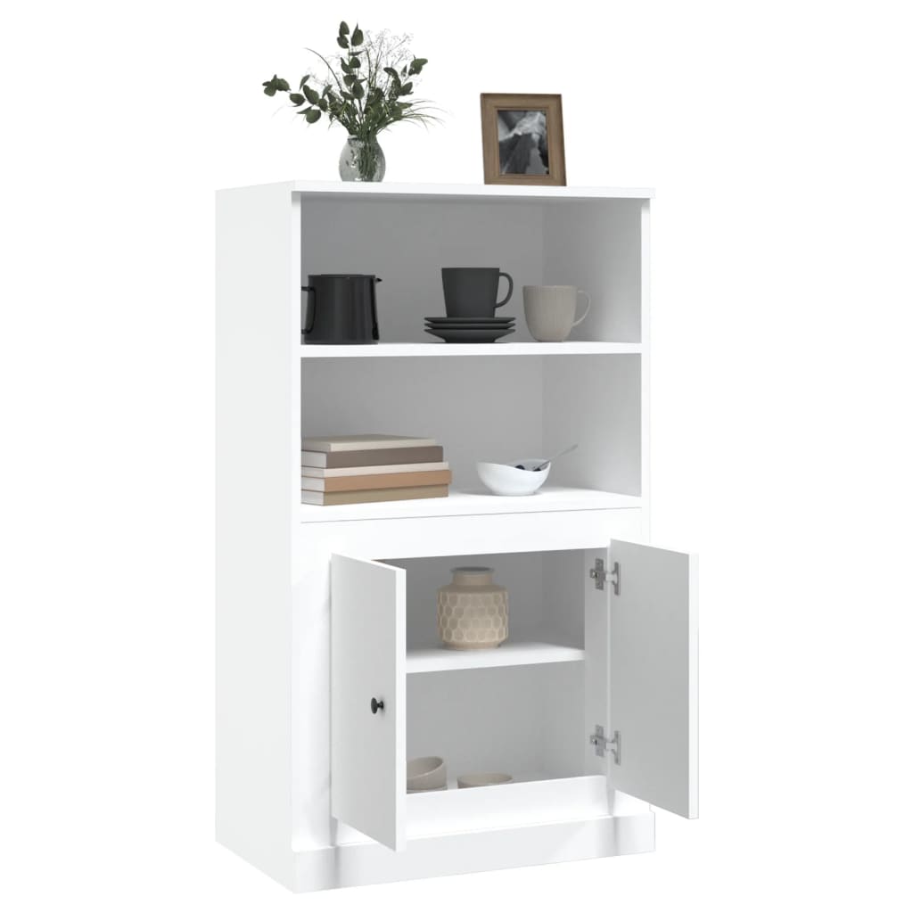 Vidaxl Kredens, Biały, 60X35,5X103,5 Cm, Materiał Drewnopochodny