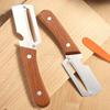 Vegetable Peeler with Wood Handle Stainless Steel Bottle Opener Fruit Potato Peeler for Ginger Herbs Ergonomic Rust-Proof Essential Kitchen Tool for